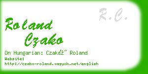 roland czako business card